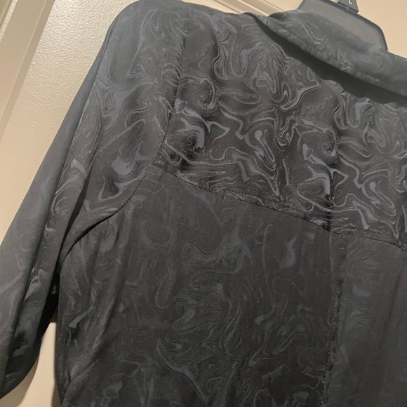 Halogen Marbleized Long Sleeve Shirt Dress - Picture 7 of 8